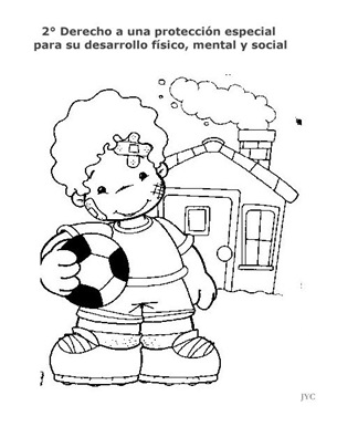 Derechos del niño para colorear